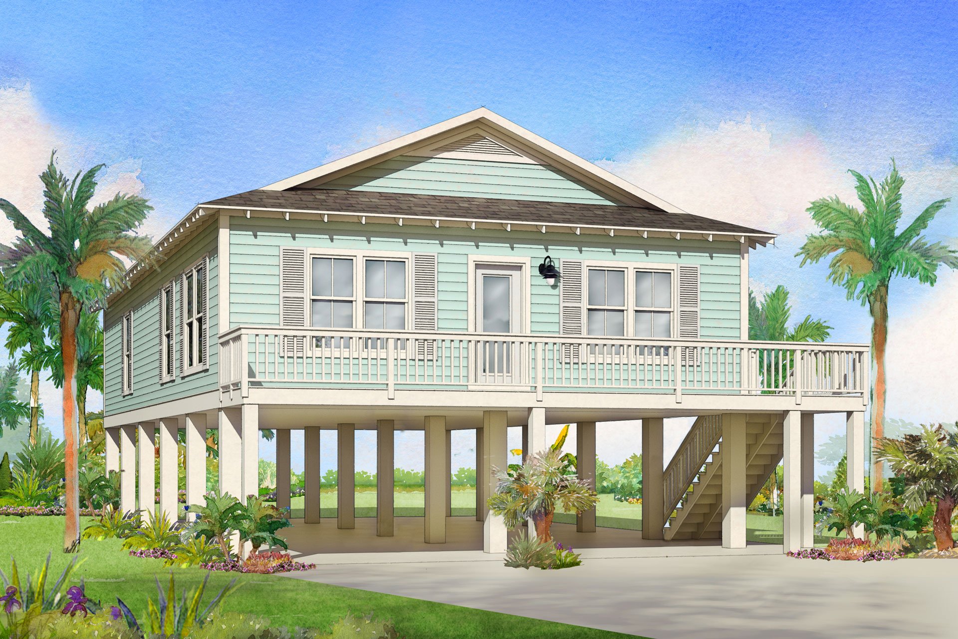 acadian modular home rendering
